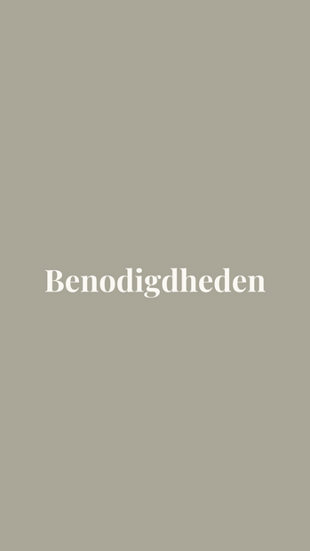 Benodigdheden