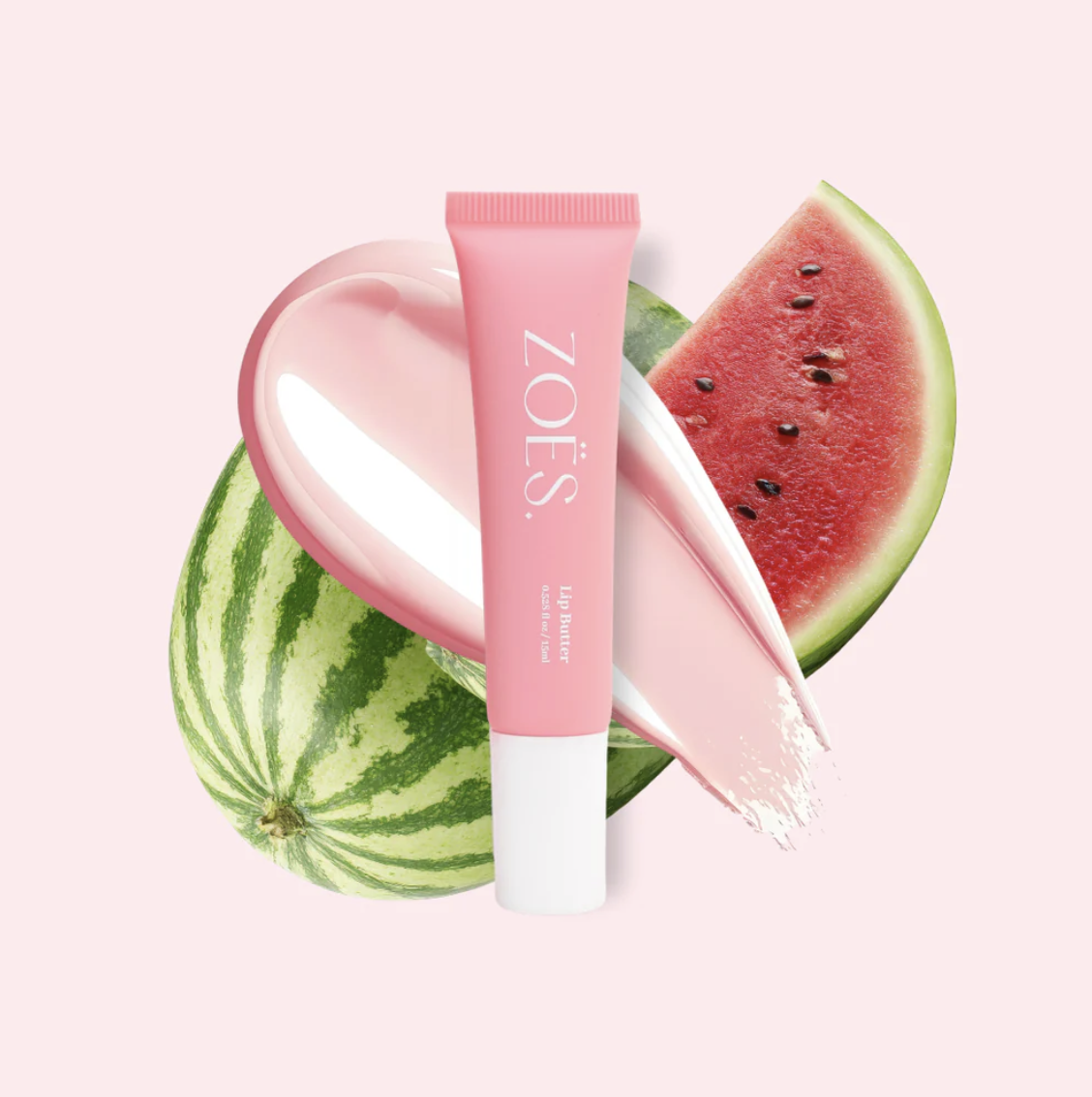 Zoes | Lip Butter Watermelon 15ml | Hydraterende Lipverzorging met SPF 8 & High Shine