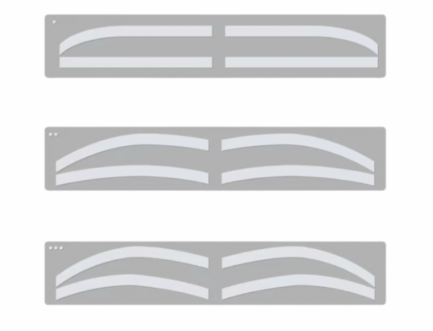 Airbrush Brow stickers (doorzichtig) 6 pair