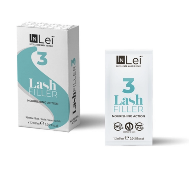 INLEI&reg; &ldquo;VEGAN FILLER 3&rdquo; WIMPERLIFT &amp; FILLER STAP 3 (9 ZAKJES)
