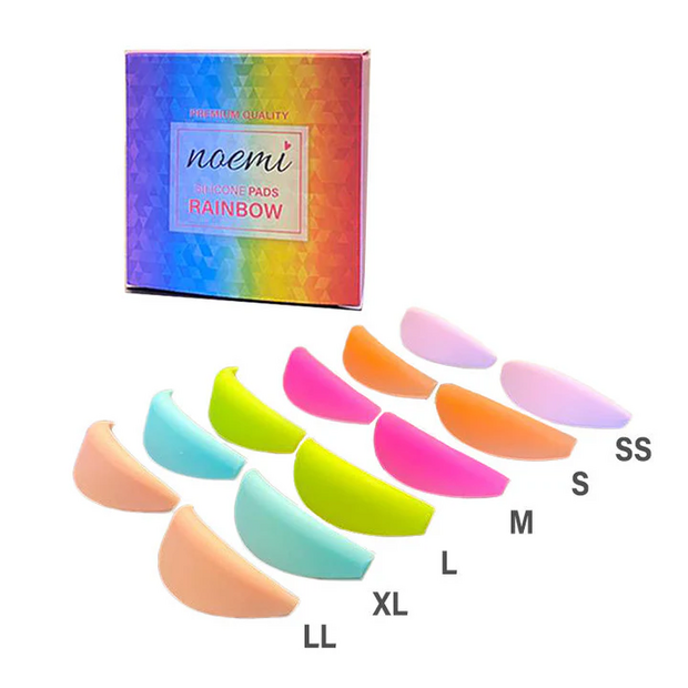 Noemi &ndash; Rainbow Silicone Pads (Mixbox 6 paar)
