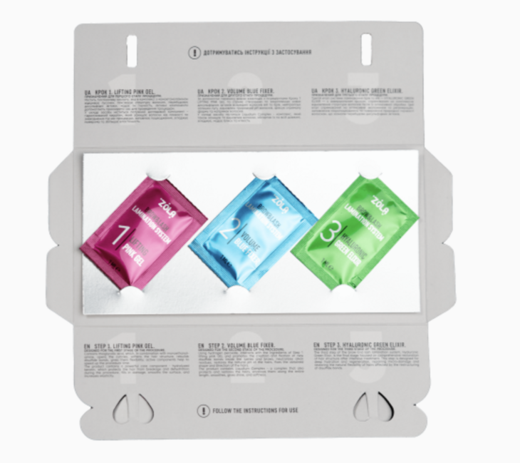 ZOLA Color Lab Set &ndash; Complete Brow &amp; Lash Lamination (3 x 1ml) | Professionele Laminatie in Sachets