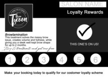 (10) FLYERS - BROWLAMINATION - Loyalty Reward UITVERKOCHT