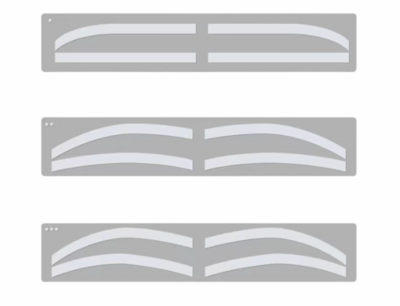 Airbrush Brow stickers (doorzichtig) 6 pair