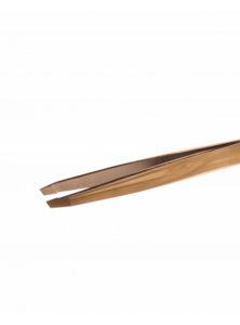 ZOLA PROFESSIONAL EYEBROW TWEEZERS GOLD (BEVELED)