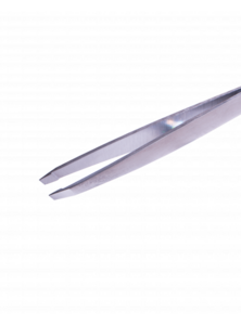 ZOLA PROFESSIONAL TWEEZERS FOR EYEBROWS SILVER (BEVELED)